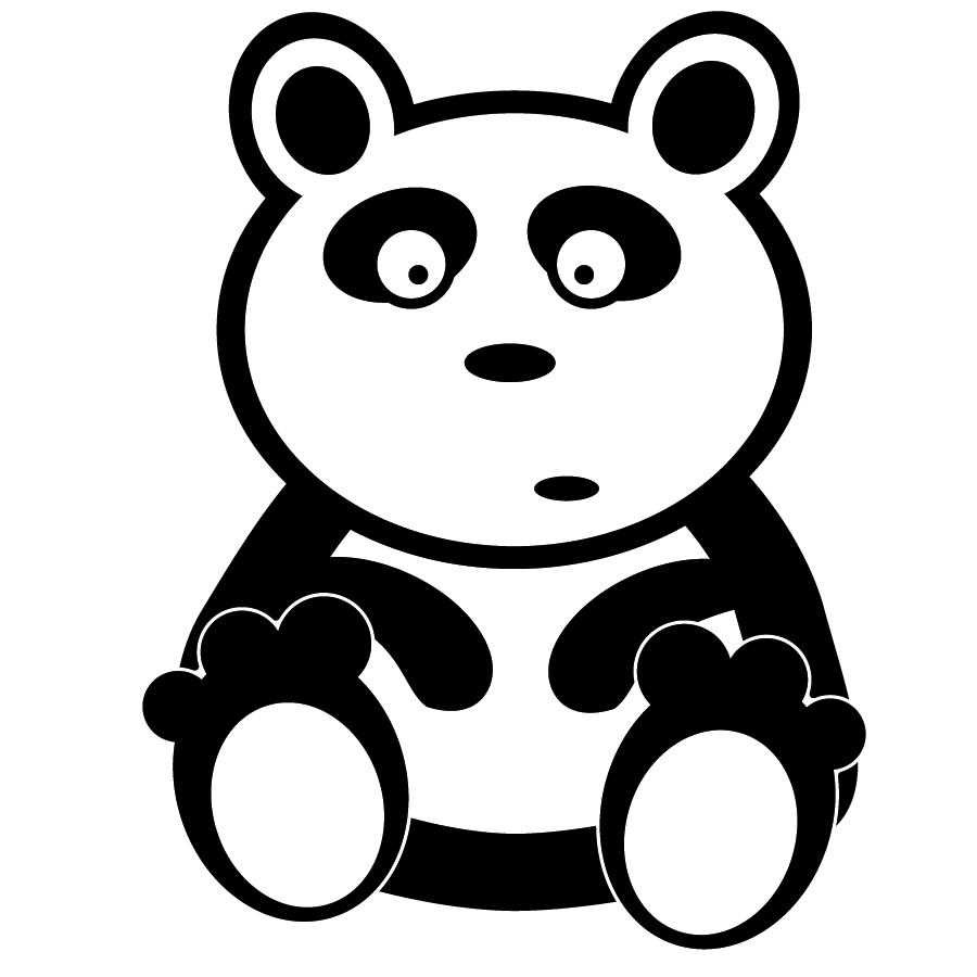 Wandaufkleber Wanddekor Panda-Bär
