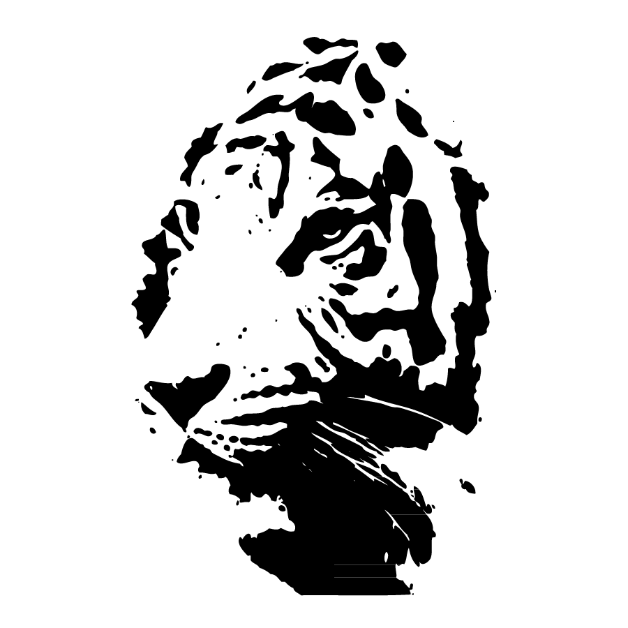 Wandaufkleber Wanddekor Tigerkopf