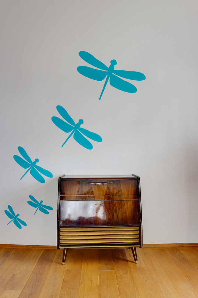 Wanddekor Libellen im 5er-Set Beispielbild
